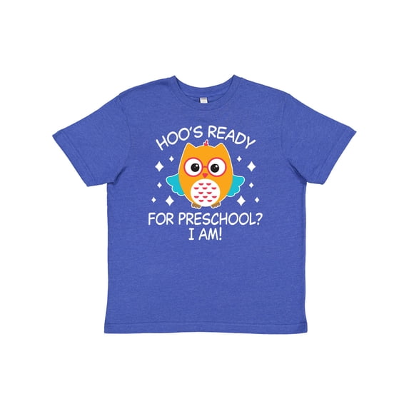 Inktastic Hoo's Ready for Preschool I Am with Cute Owl Youth T-Shirt