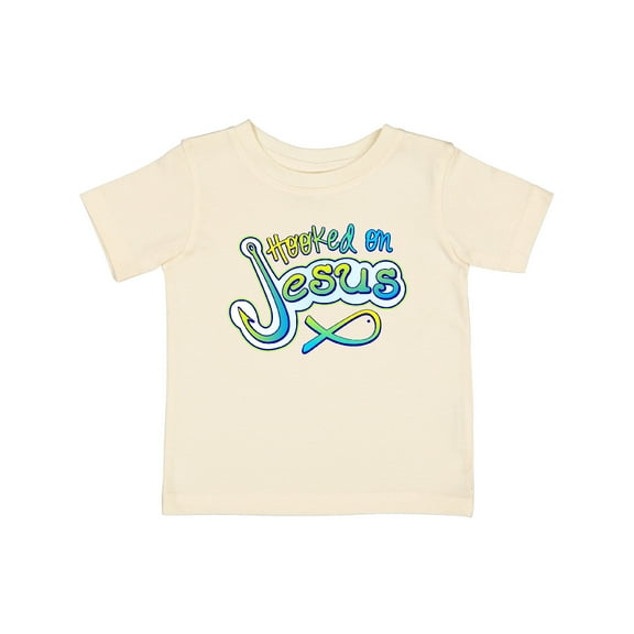 Inktastic Hooked on Jesus Christian Boys or Girls Baby T-Shirt