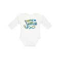 thumbnail image 1 of Inktastic Hooked on Jesus Christian Boys or Girls Long Sleeve Baby Bodysuit, 1 of 5