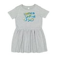 thumbnail image 1 of Inktastic Hooked on Jesus Christian Girls Toddler Dress, 1 of 5