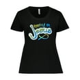 thumbnail image 1 of Inktastic Hooked on Jesus Christian Women's Plus Size T-Shirt, 1 of 5