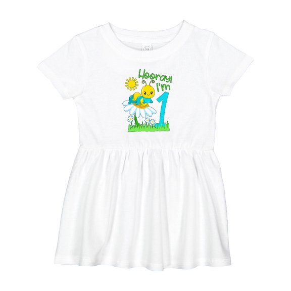 Inktastic Hooray, I'm One Cute Caterpillar Birthday Girls Baby Dress