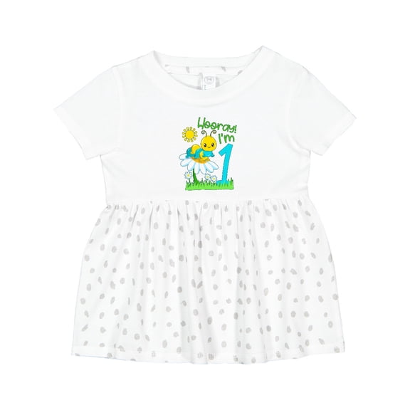 Inktastic Hooray, I'm One Cute Caterpillar Birthday Girls Baby Dress