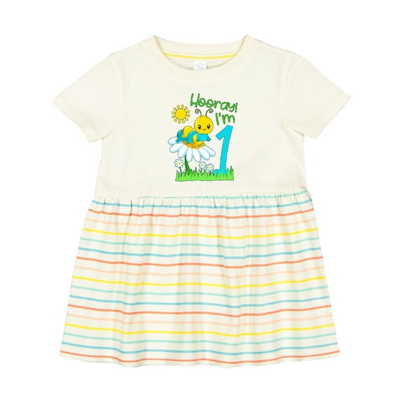 Inktastic Hooray, I'm One Cute Caterpillar Birthday Girls Baby Dress