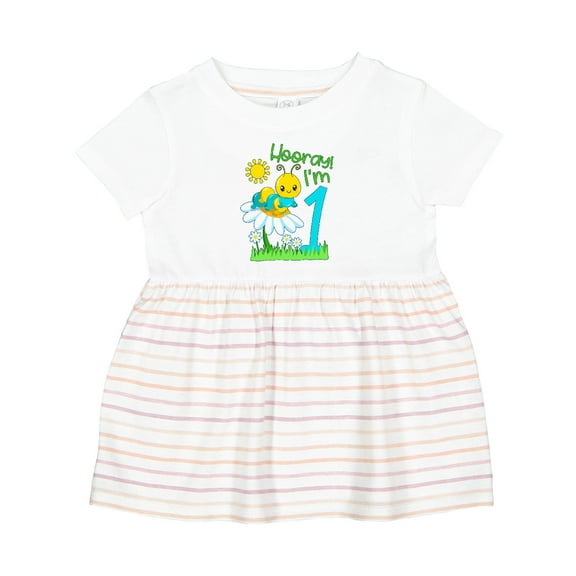 Inktastic Hooray, I'm One Cute Caterpillar Birthday Girls Baby Dress