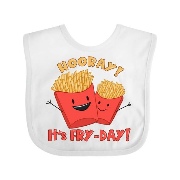 Inktastic Hooray It's Fry-Day with Cute Fries Boys or Girls Baby Bib