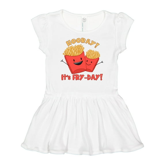 Inktastic Hooray It's Fry-Day with Cute Fries Girls Baby Dress