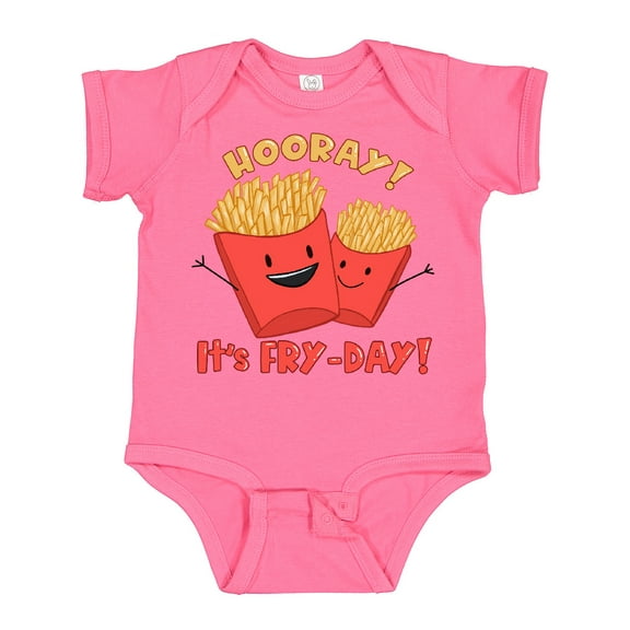 Inktastic Hooray It's Fry-day with Cute Fries Boys or Girls Baby Bodysuit