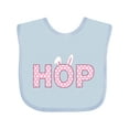 thumbnail image 1 of Inktastic Hop Bunny Ears in Pink Boys or Girls Baby Bib, 1 of 4