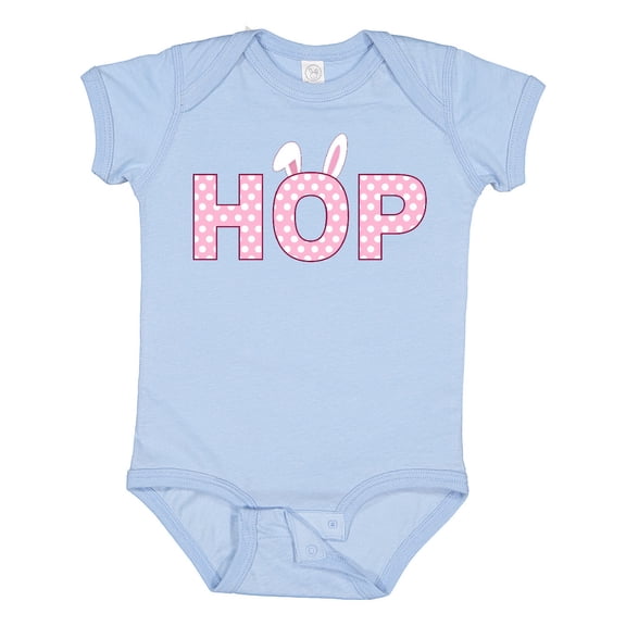 Inktastic Hop Bunny Ears in Pink Boys or Girls Baby Bodysuit