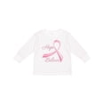 thumbnail image 1 of Inktastic Hope Believe Breast Cancer Ribbon Boys or Girls Long Sleeve Toddler T-Shirt, 1 of 5