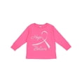 thumbnail image 1 of Inktastic Hope Believe Breast Cancer Ribbon Boys or Girls Long Sleeve Toddler T-Shirt, 1 of 5