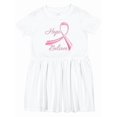 thumbnail image 1 of Inktastic Hope Believe Breast Cancer Ribbon Girls Toddler Dress, 1 of 5