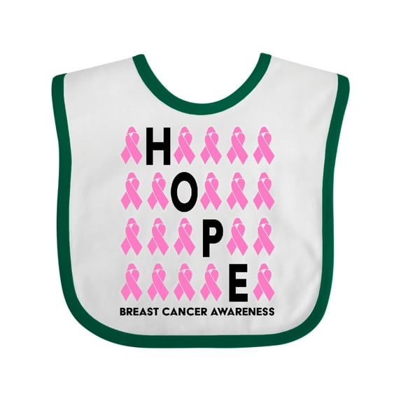 Inktastic Hope Breast Cancer Awareness Boys or Girls Baby Bib
