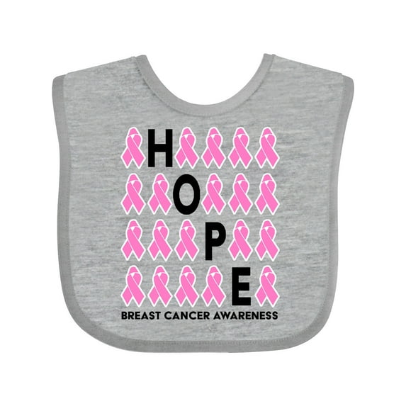Inktastic Hope Breast Cancer Awareness Boys or Girls Baby Bib