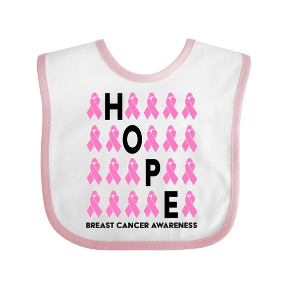 Inktastic Hope Breast Cancer Awareness Boys or Girls Baby Bib