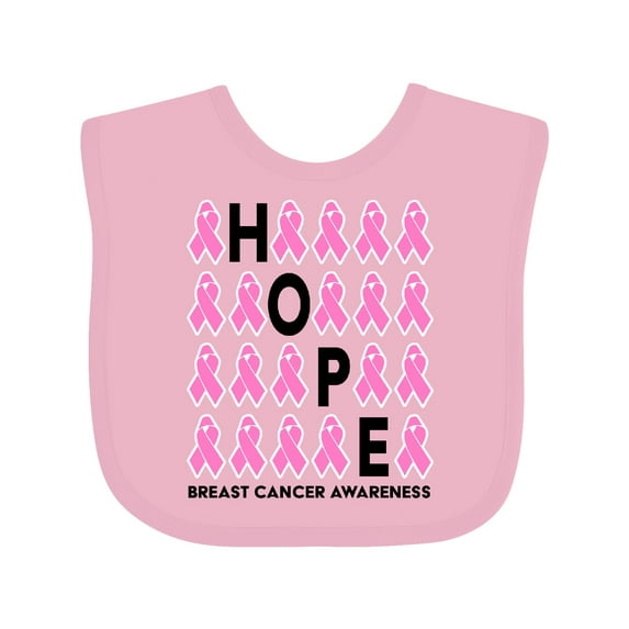 Inktastic Hope Breast Cancer Awareness Boys or Girls Baby Bib