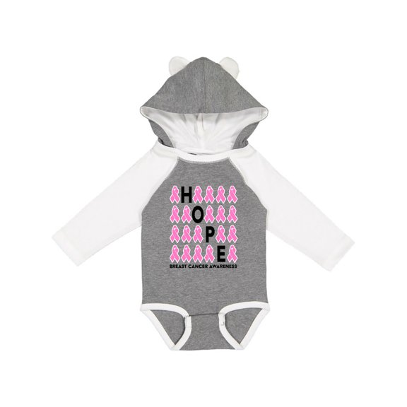 Inktastic Hope Breast Cancer Awareness Boys or Girls Long Sleeve Baby Bodysuit