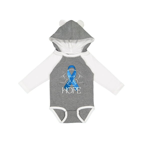 Inktastic Hope-Colon Cancer Awareness Boys or Girls Long Sleeve Baby Bodysuit