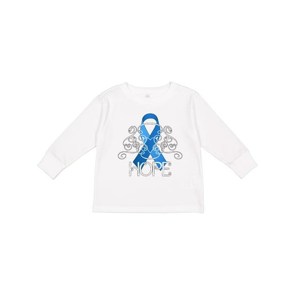 Inktastic Hope-Colon Cancer Awareness Boys or Girls Long Sleeve Toddler T-Shirt
