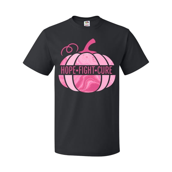 Inktastic Hope Fight Cure Pink Breast Cancer Awareness Pumpkin T-Shirt