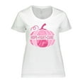 thumbnail image 1 of Inktastic Hope Fight Cure Pink Breast Cancer Awareness Pumpkin Women's Plus Size T-Shirt, 1 of 5
