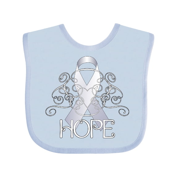 Inktastic Hope- Lung Cancer Awareness Boys or Girls Baby Bib