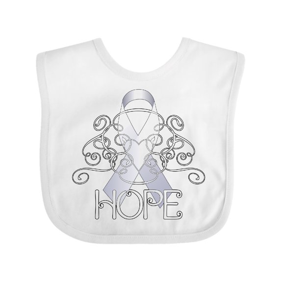 Inktastic Hope- Lung Cancer Awareness Boys or Girls Baby Bib