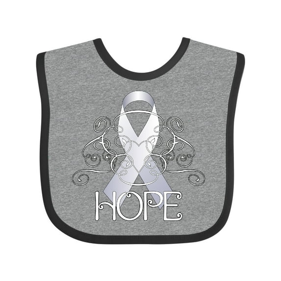 Inktastic Hope- Lung Cancer Awareness Boys or Girls Baby Bib