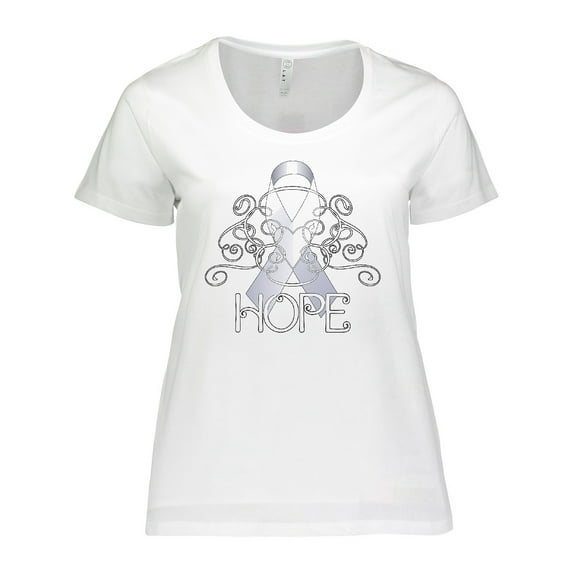 Inktastic Hope- Lung Cancer Awareness Women's Plus Size T-Shirt