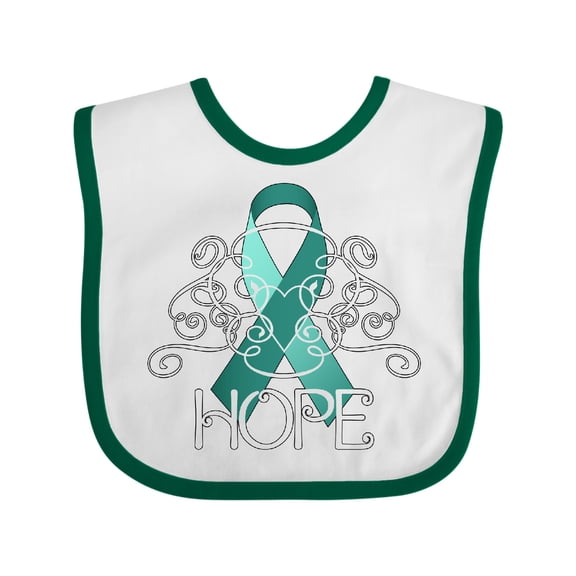 Inktastic Hope-Ovarian Cancer Awareness Boys or Girls Baby Bib