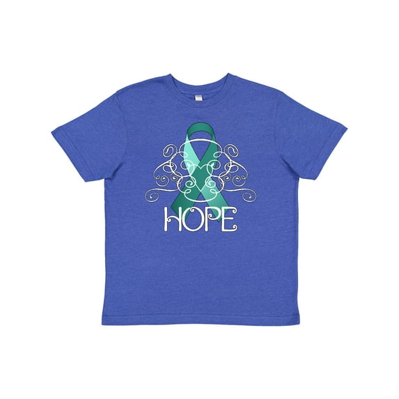 Inktastic Hope-Ovarian Cancer Awareness Youth T-Shirt