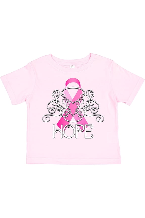 Hope- Pink Ribbon Breast Cancer Awareness Boys or Girls Toddler T-Shirt