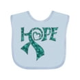 thumbnail image 1 of Inktastic Hope- Teal Ribbon for Awareness of Ovarian Cancer Boys or Girls Baby Bib, 1 of 4