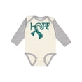thumbnail image 1 of Inktastic Hope- Teal Ribbon for Awareness of Ovarian Cancer Boys or Girls Long Sleeve Baby Bodysuit, 1 of 5