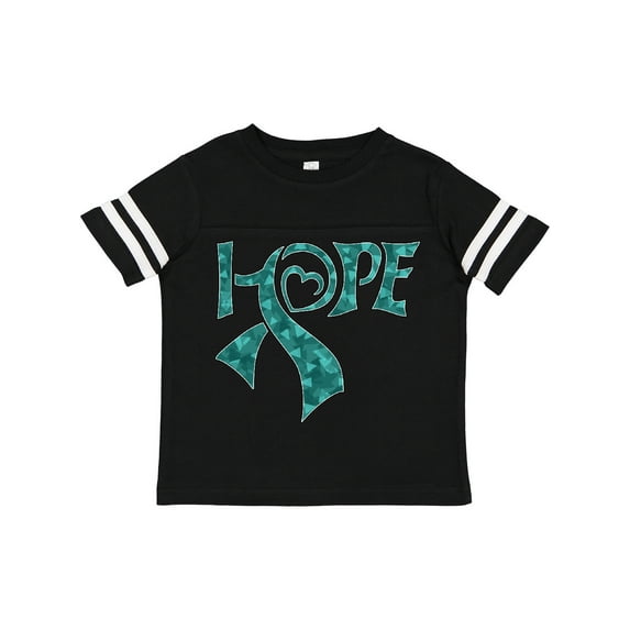 Inktastic Hope- Teal Ribbon for Awareness of Ovarian Cancer Boys or Girls Toddler T-Shirt