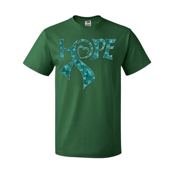 Inktastic Hope Teal Ribbon for Awareness of Ovarian Cancer T-Shirt