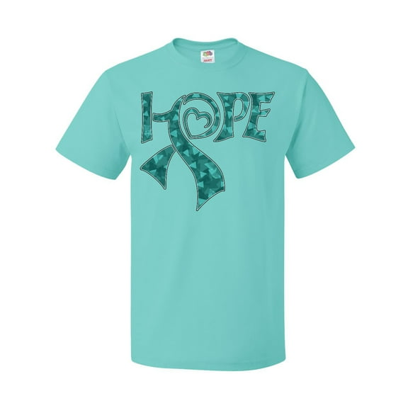 Inktastic Hope Teal Ribbon for Awareness of Ovarian Cancer T-Shirt