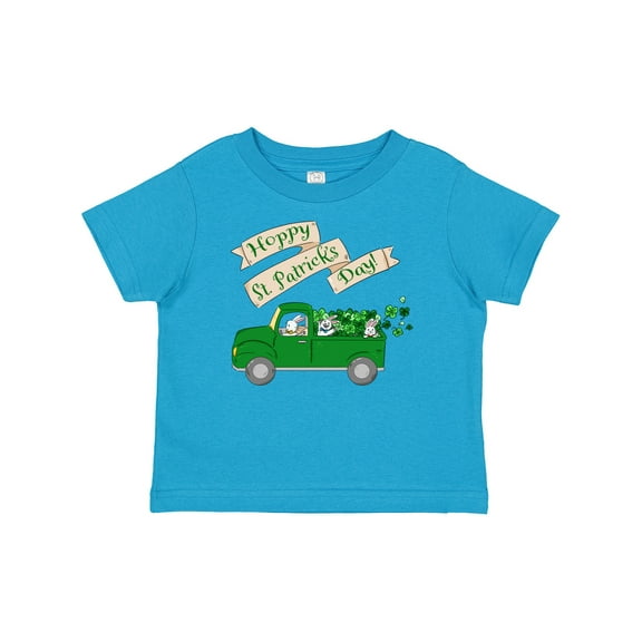 Inktastic Hoppy St. Patrick's Day Green Bunny Truck Boys or Girls Baby T-Shirt