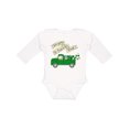 thumbnail image 1 of Inktastic Hoppy St. Patrick's Day Green Bunny Truck Boys or Girls Long Sleeve Baby Bodysuit, 1 of 5