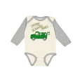 thumbnail image 1 of Inktastic Hoppy St. Patrick's Day Green Bunny Truck Boys or Girls Long Sleeve Baby Bodysuit, 1 of 5