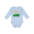 thumbnail image 1 of Inktastic Hoppy St. Patrick's Day Green Bunny Truck Boys or Girls Long Sleeve Baby Bodysuit, 1 of 5