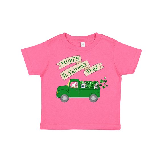 Inktastic Hoppy St. Patrick's Day Green Bunny Truck Boys or Girls Toddler T-Shirt