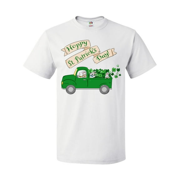 Inktastic Hoppy St. Patrick's Day Green Bunny Truck T-Shirt