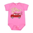 thumbnail image 1 of Inktastic Hoppy Valentine's Day Bunny Truck with Hearts Boys or Girls Baby Bodysuit, 1 of 5