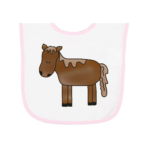 Inktastic Horse Baby Terry Cloth Bib