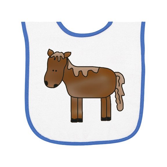 Inktastic Horse Baby Terry Cloth Bib