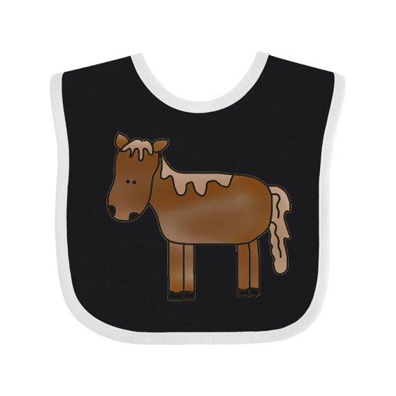 Inktastic Horse Boys or Girls Baby Bib