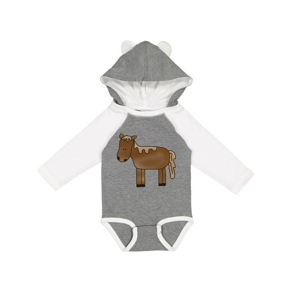 Inktastic Horse Boys or Girls Long Sleeve Baby Bodysuit