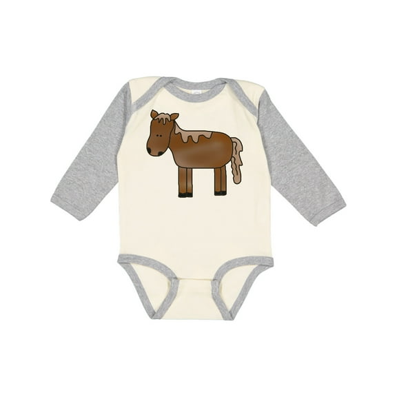 Inktastic Horse Boys or Girls Long Sleeve Baby Bodysuit